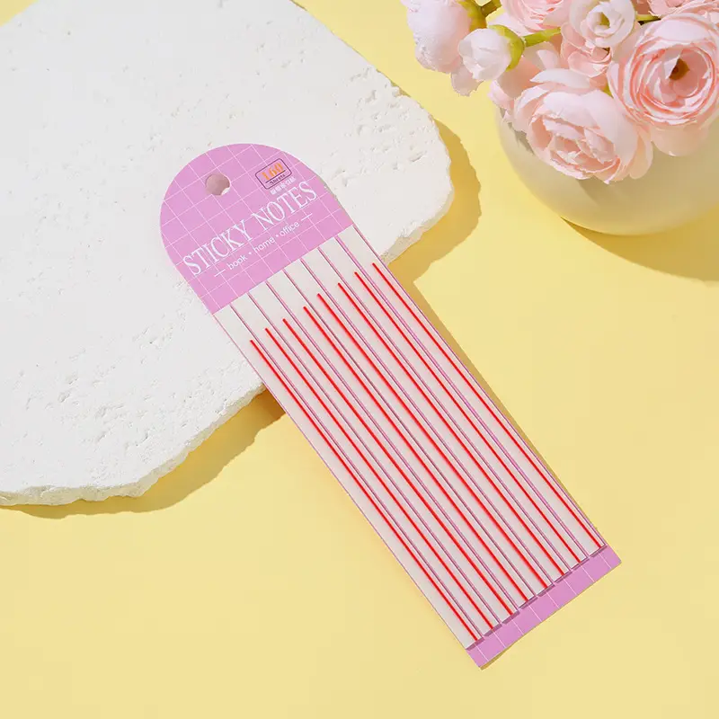Pet Ultra-Thin Strip Classification Marking Index Stickers, Student Colored Semi-Transparent Sticky Notes, Key Point Marking Stickers