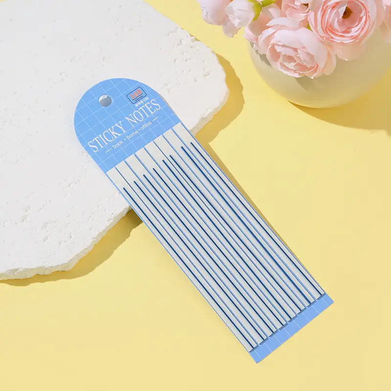Pet Ultra-Thin Strip Classification Marking Index Stickers, Student Colored Semi-Transparent Sticky Notes, Key Point Marking Stickers