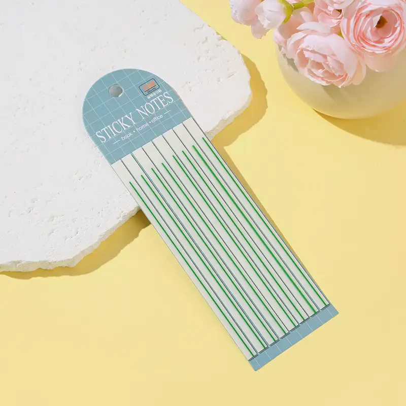 Pet Ultra-Thin Strip Classification Marking Index Stickers, Student Colored Semi-Transparent Sticky Notes, Key Point Marking Stickers