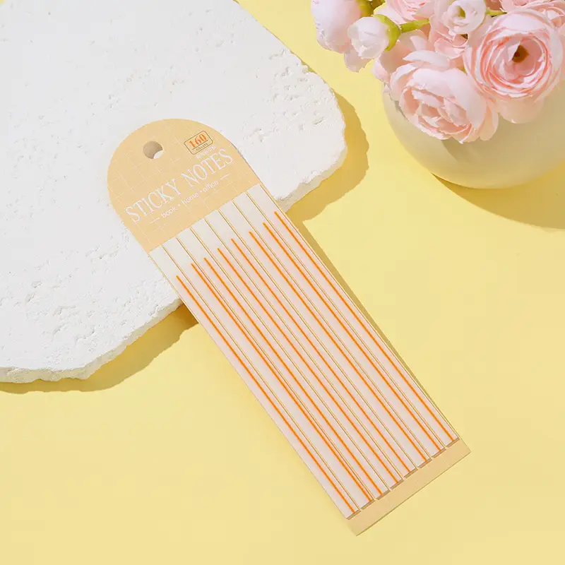 Pet Ultra-Thin Strip Classification Marking Index Stickers, Student Colored Semi-Transparent Sticky Notes, Key Point Marking Stickers