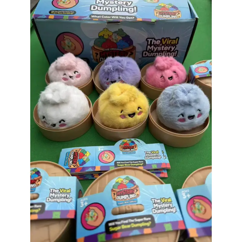 Popular Internet-Famous Plush Bun Stress-Relief Toy, Dumpling Squishy Toy Keychain