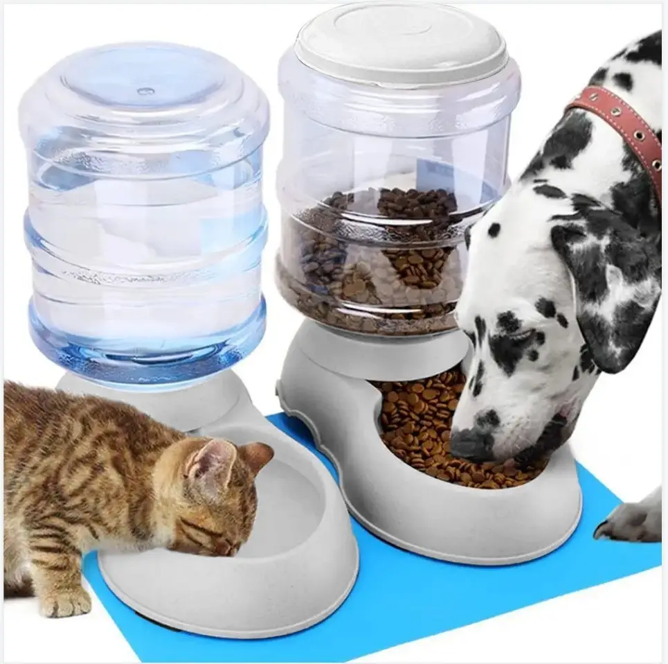 Cross-Border Pet Water Dispenser 3.8 Liter Large Capacity Cat and Dog Feeder Water Dispenser Water Feeder Bowl