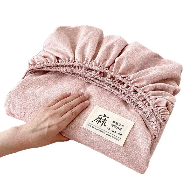 2026 New Cotton and Linen Single-Piece Fitted Sheet, Single-Piece Bedding, Household Bed Cover, Mattress Protector