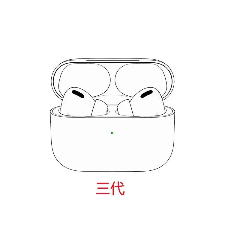 Huaqiangbei Sixth Generation Pro2 Wireless Bluetooth Headphones Compatible with Apple 5Th and 6Th Generation Anc Noise-Cancelling In-Ear Earbuds with Ultra-Long Battery Life