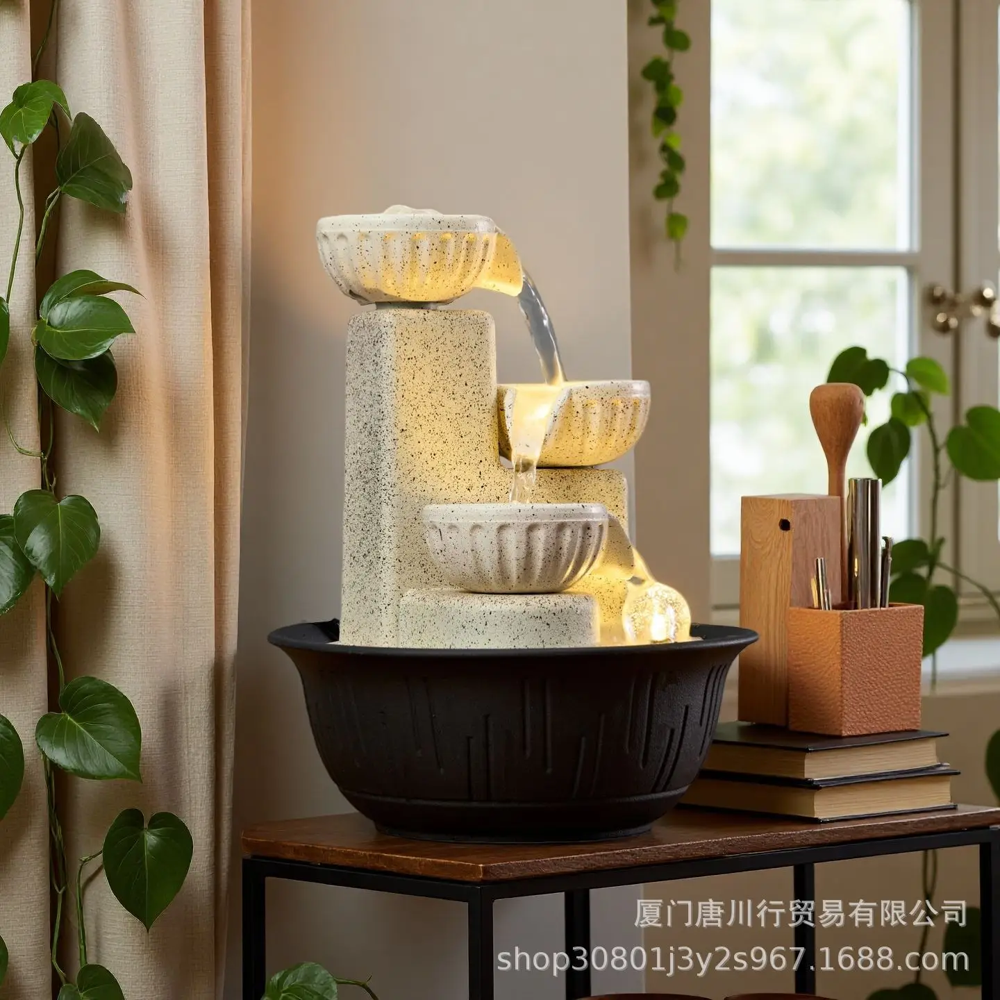 Cross-Border Water Fountain Ornament for Home Office Decor