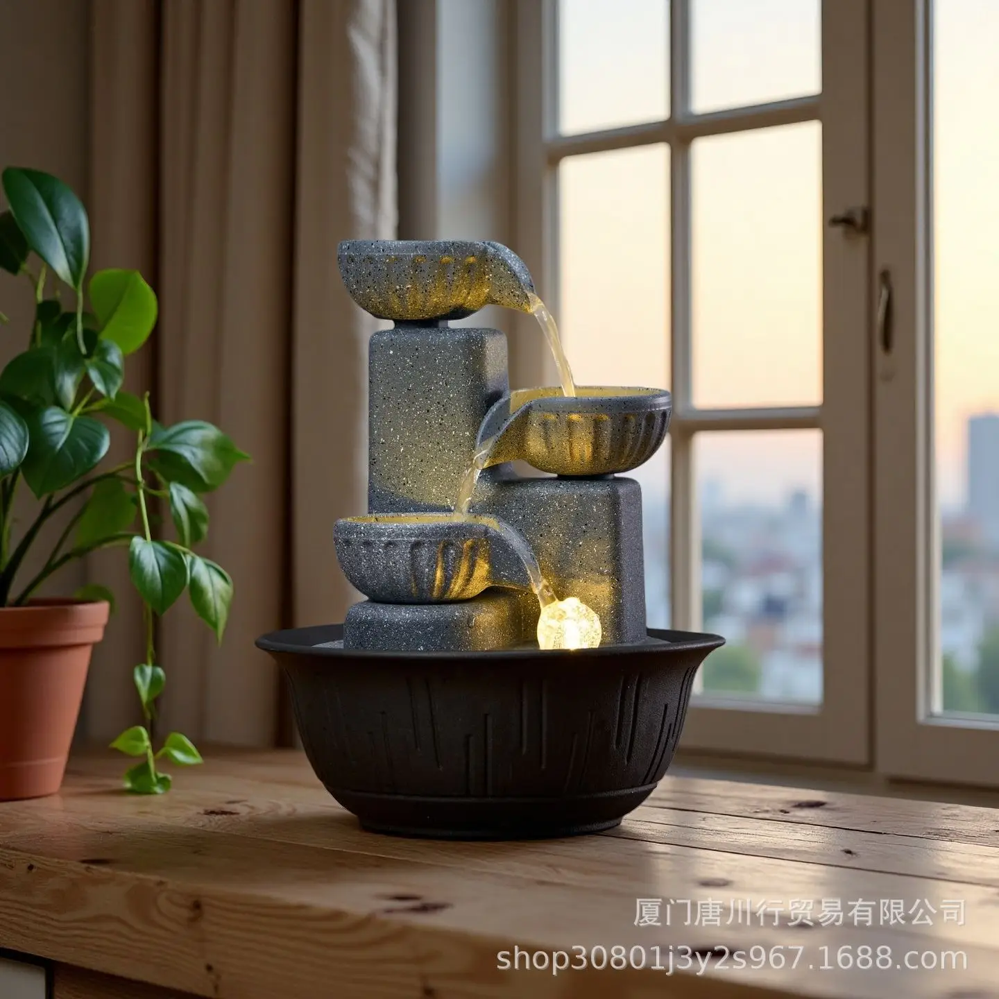 Cross-Border Water Fountain Ornament for Home Office Decor — feature 12