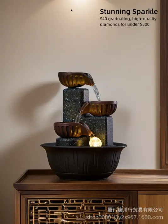 Cross-Border Water Fountain Ornament for Home Office Decor — feature 4