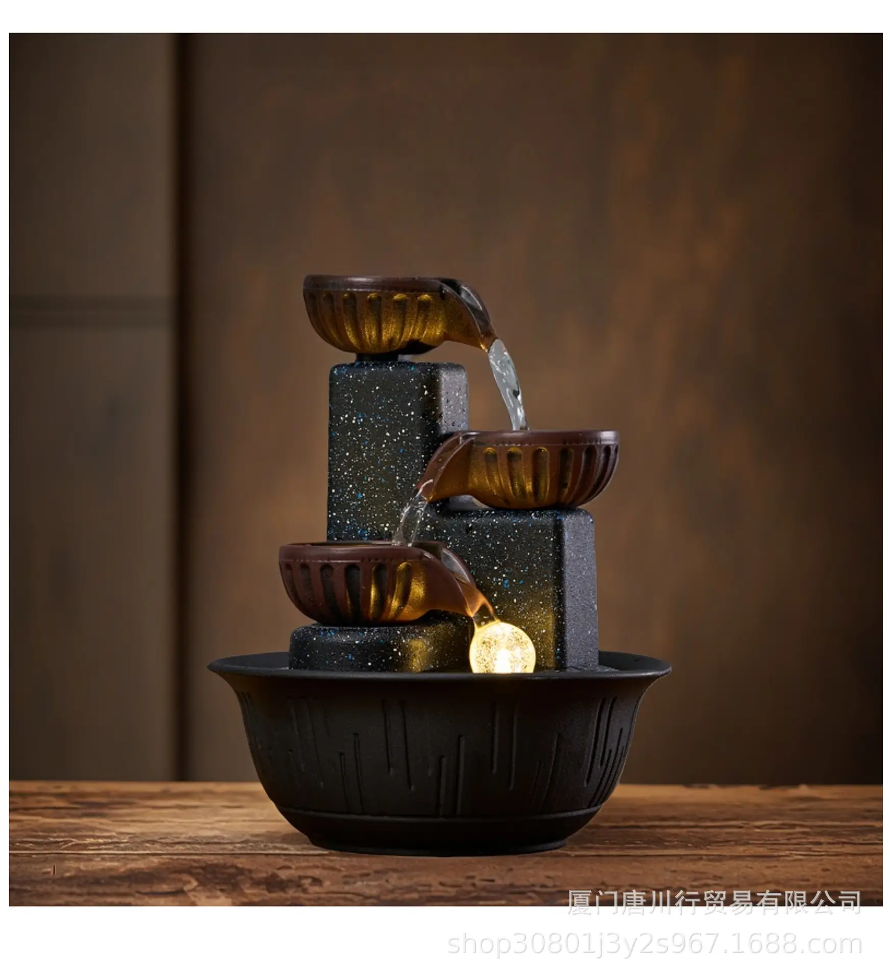 Cross-Border Water Fountain Ornament for Home Office Decor — feature 5