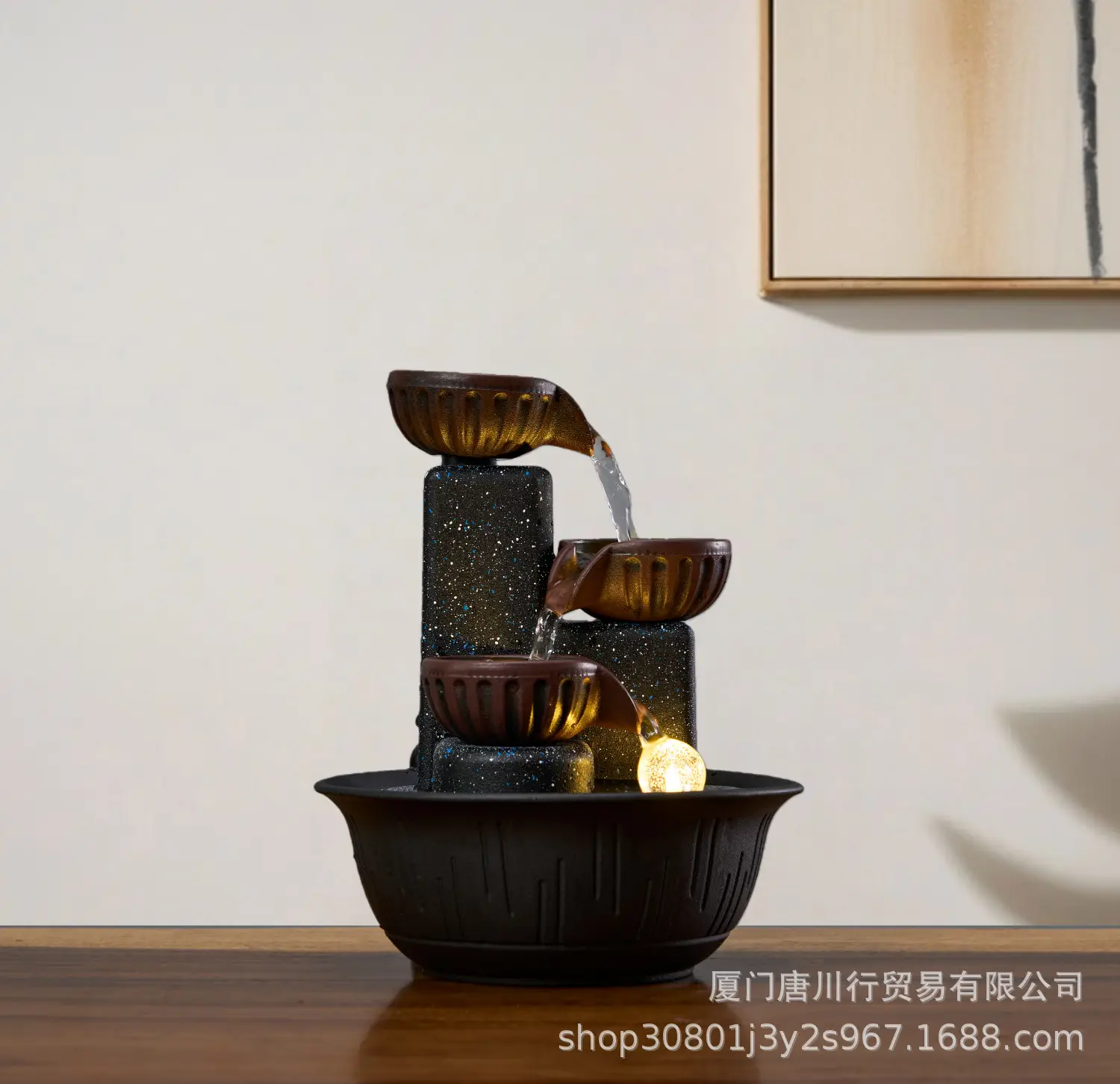 Cross-Border Water Fountain Ornament for Home Office Decor — feature 6