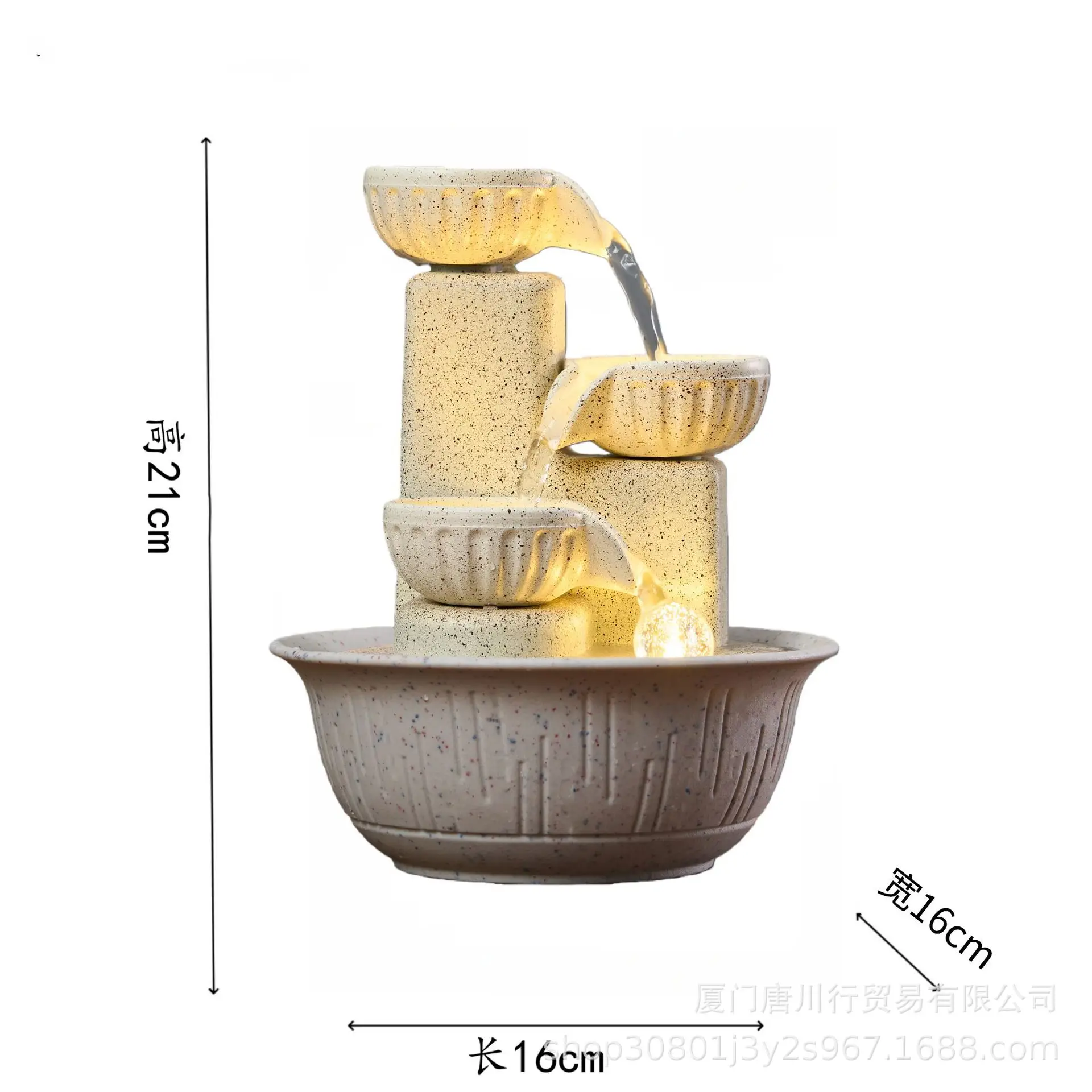 Cross-Border Water Fountain Ornament for Home Office Decor