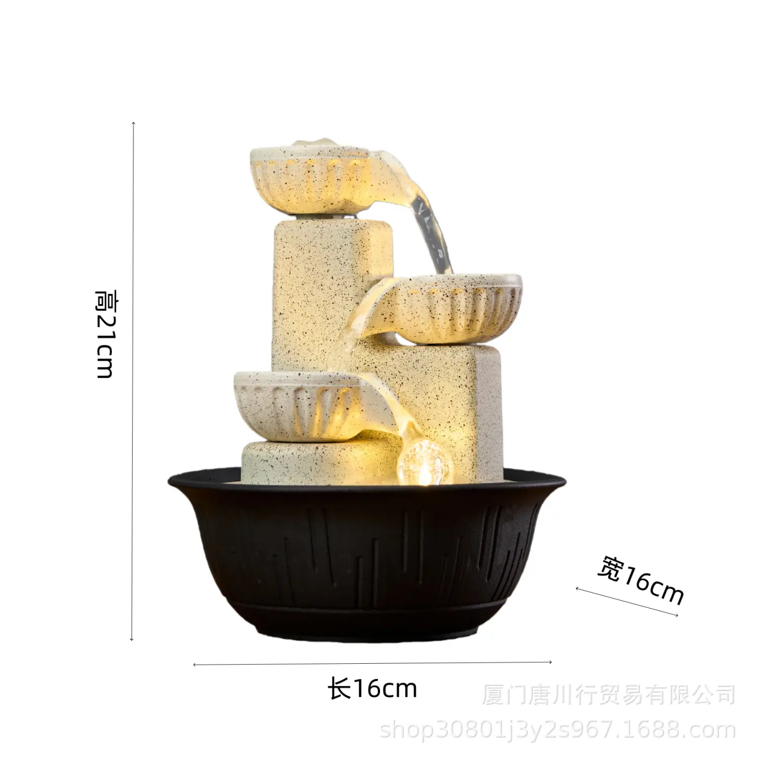 Cross-Border Water Fountain Ornament for Home Office Decor