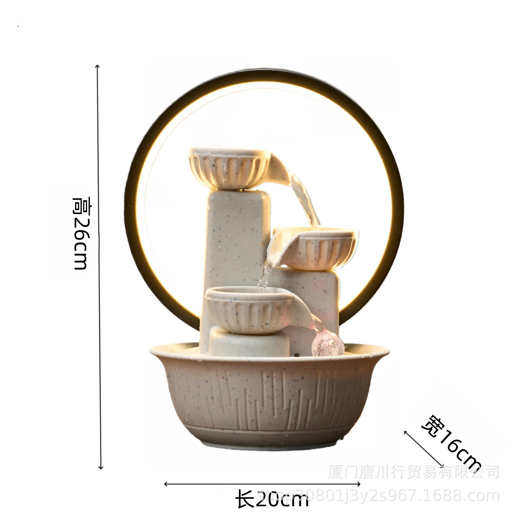 Cross-Border Water Fountain Ornament for Home Office Decor