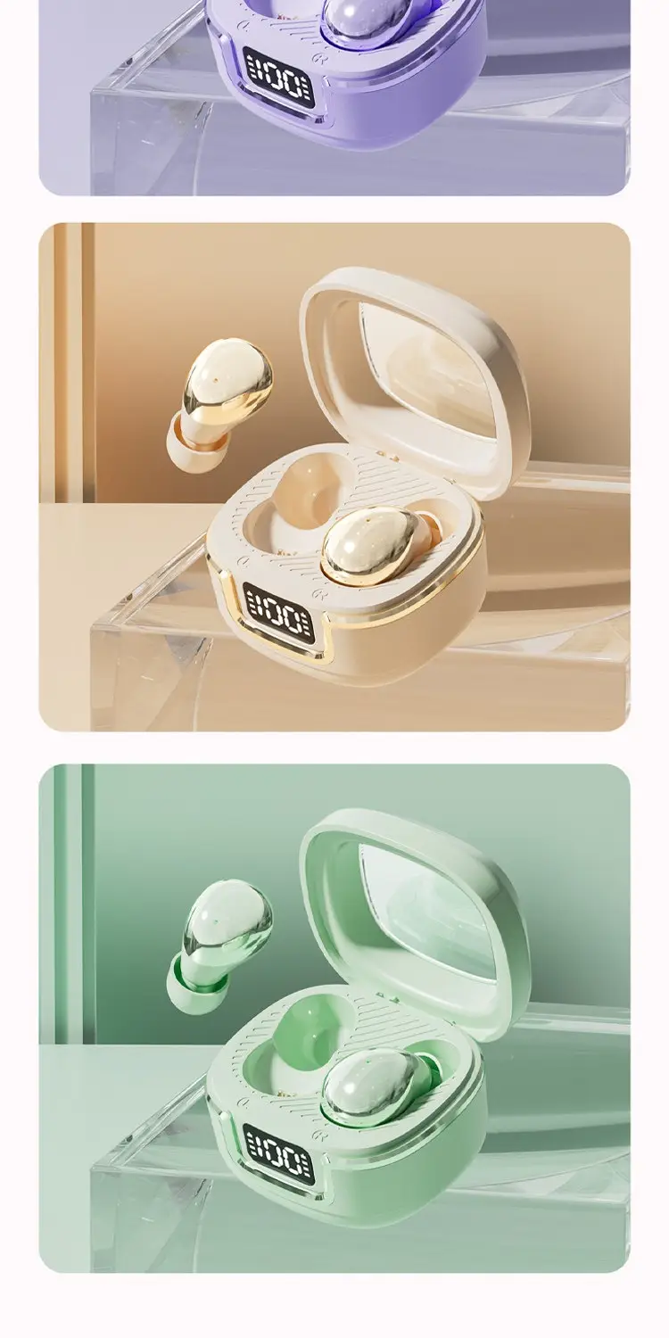 2026 New Model Bean-Shaped Sleep Bluetooth Earphones, Mini Ultra-Small In-Ear Noise-Cancelling High-Quality Sound Long-Lasting Wireless Earbuds — feature 18