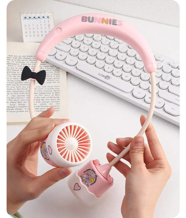 Zootopia Nick and Judy Neck Fan USB Rechargeable Portable Silent Fan for Students Outdoor Hands-Free Neck Fan — feature 10