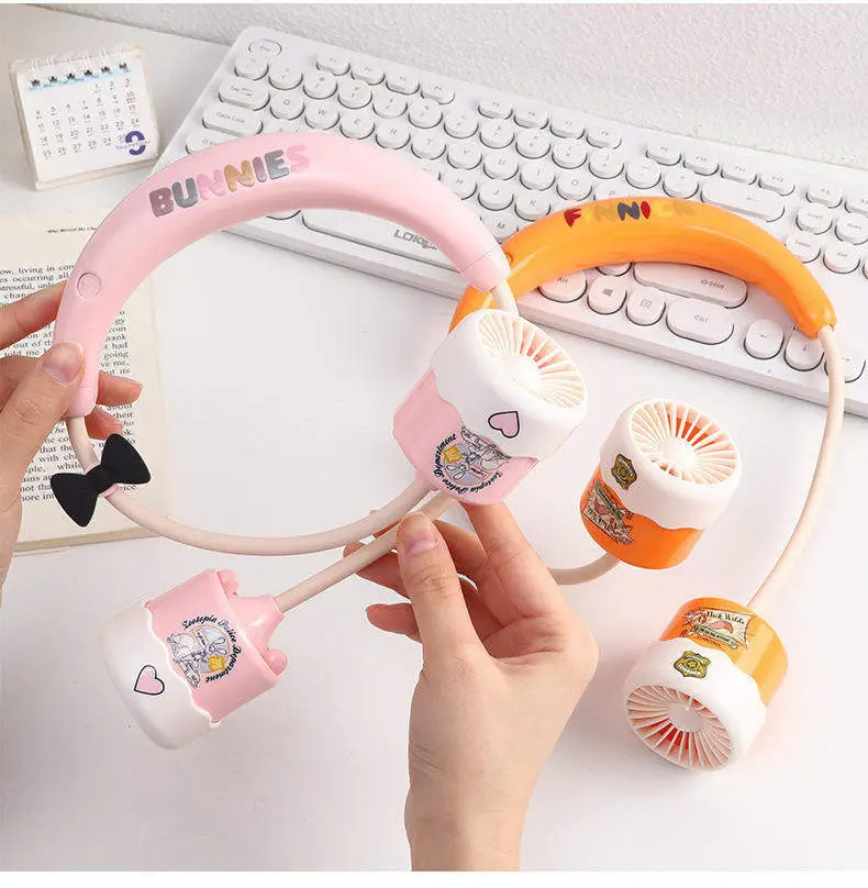 Zootopia Nick and Judy Neck Fan USB Rechargeable Portable Silent Fan for Students Outdoor Hands-Free Neck Fan — feature 15