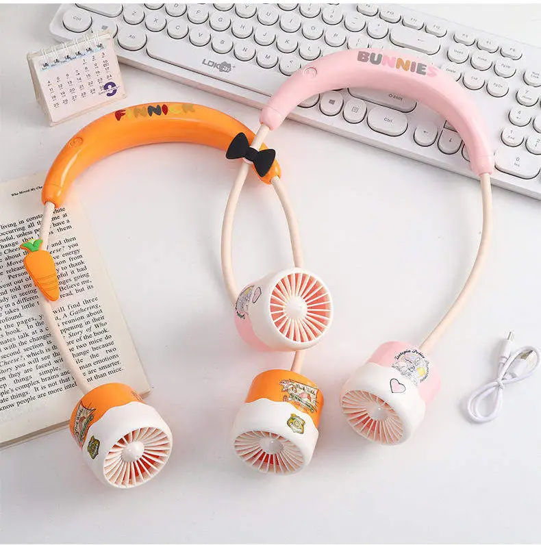 Zootopia Nick and Judy Neck Fan USB Rechargeable Portable Silent Fan for Students Outdoor Hands-Free Neck Fan — feature 16