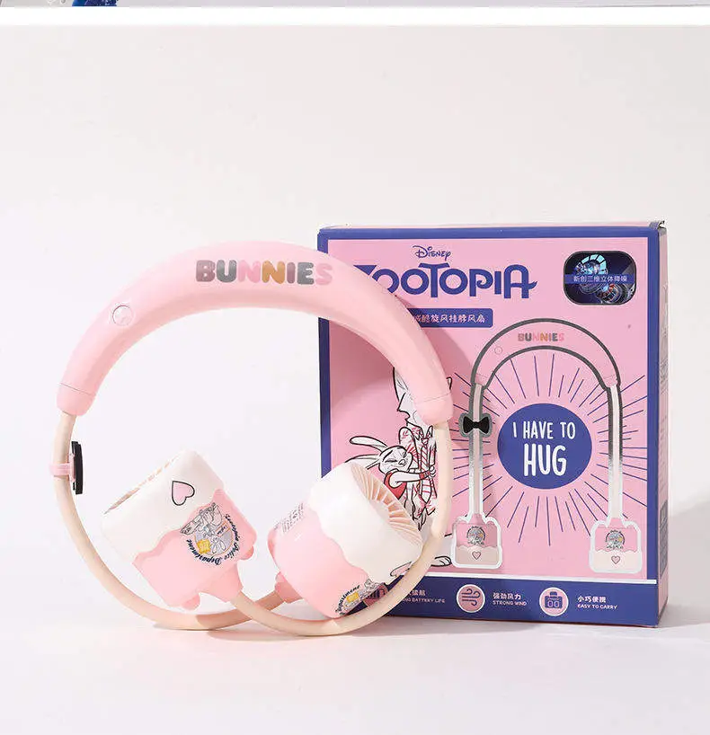 Zootopia Nick and Judy Neck Fan USB Rechargeable Portable Silent Fan for Students Outdoor Hands-Free Neck Fan — feature 18