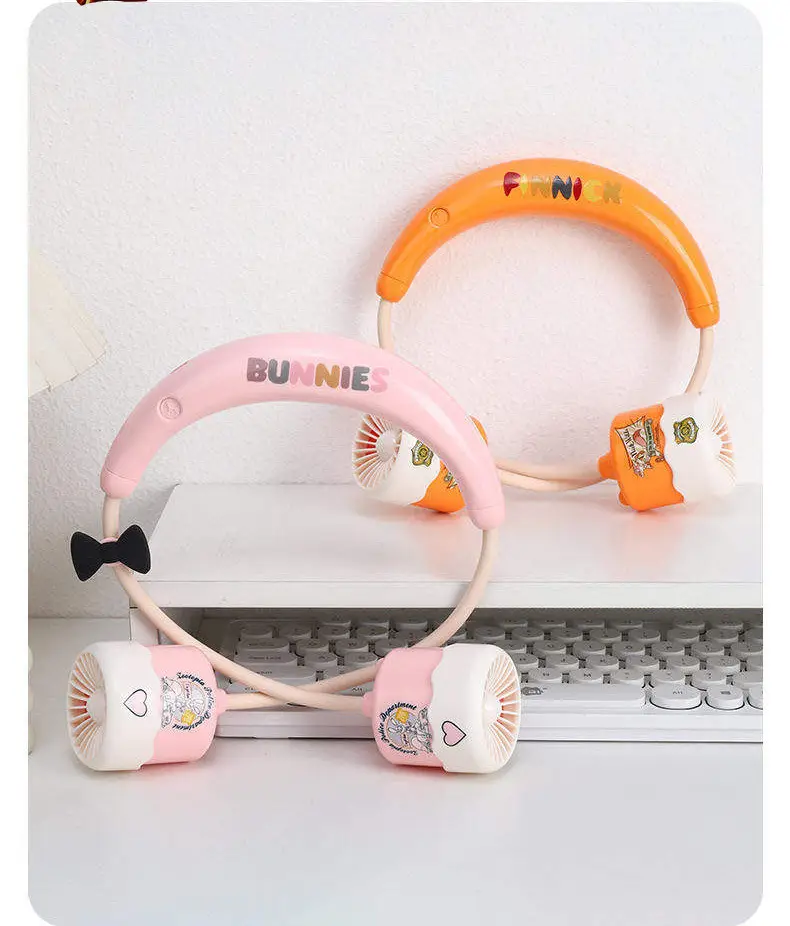 Zootopia Nick and Judy Neck Fan USB Rechargeable Portable Silent Fan for Students Outdoor Hands-Free Neck Fan — feature 6