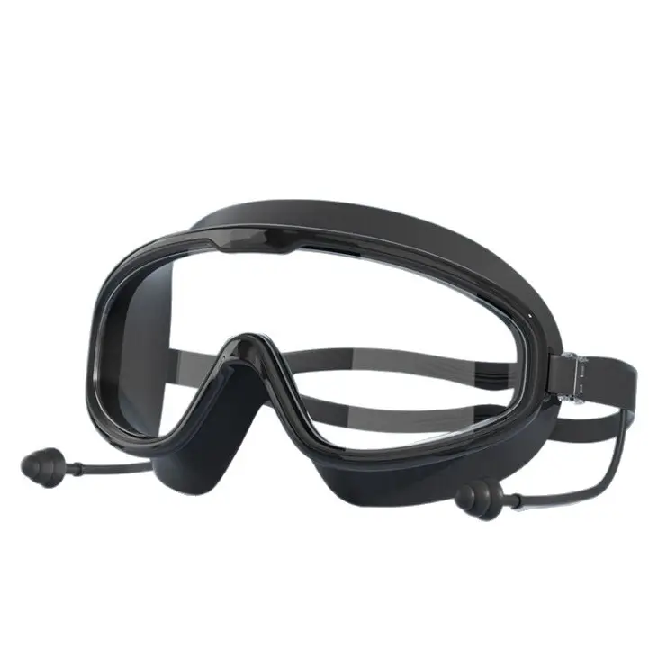 Children's Swimming Goggles, High-Definition, Waterproof, Anti-Fog, Large-Frame Professional Equipment, Boys and Girls Diving Swimming Cap Set