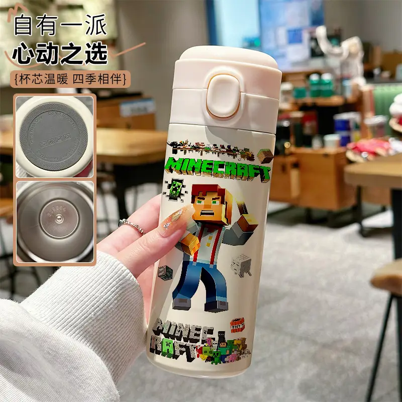 My World Thermos Cup Steve 304 Stainless Steel Water Bottle Small Cute Pixel Character Portable for Children Going to School — feature 7