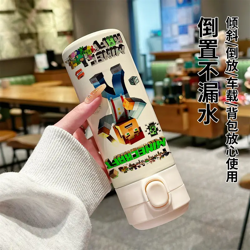 My World Thermos Cup Steve 304 Stainless Steel Water Bottle Small Cute Pixel Character Portable for Children Going to School — feature 8