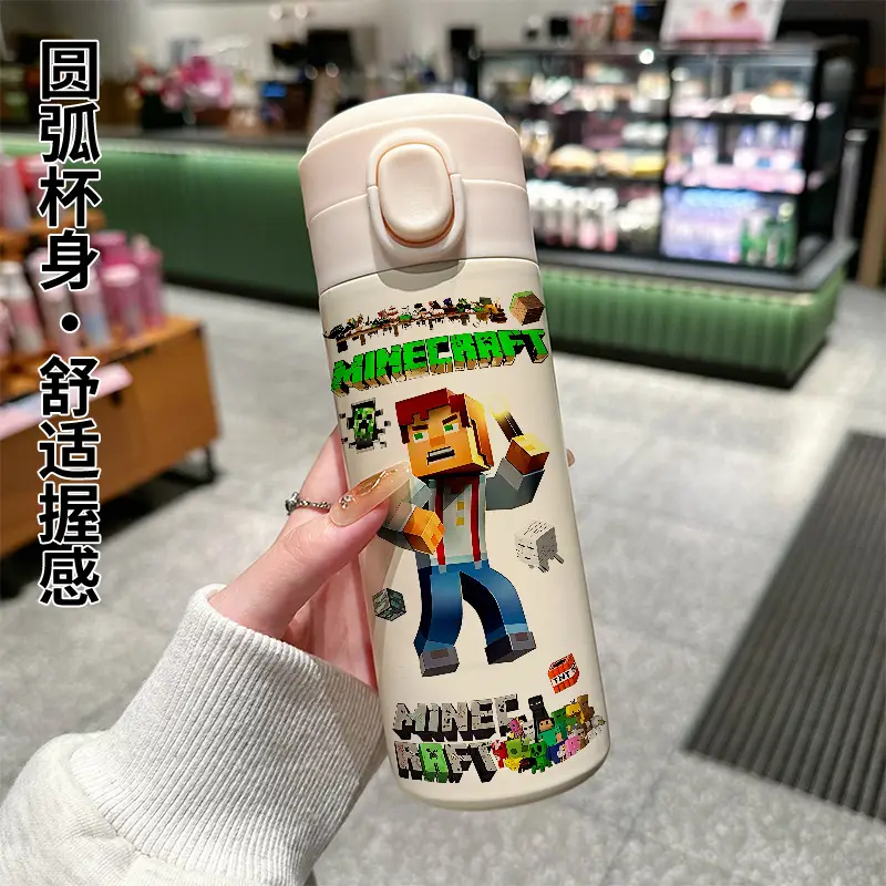 My World Thermos Cup Steve 304 Stainless Steel Water Bottle Small Cute Pixel Character Portable for Children Going to School — feature 9