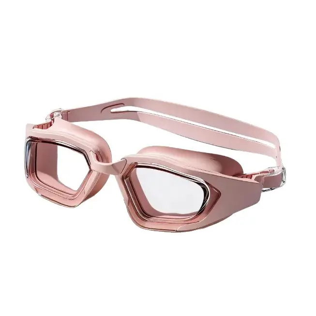 Cross-Border New Model Swimming Goggles, High-Definition Anti-Fog Silicone Swimming Goggles, Large-Frame Waterproof Swimming Competition Goggles and Swimming Cap Set