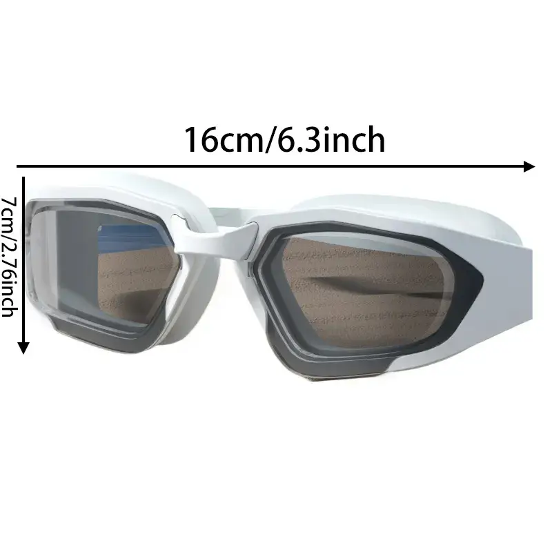 Cross-Border New Model Swimming Goggles, High-Definition Anti-Fog Silicone Swimming Goggles, Large-Frame Waterproof Swimming Competition Goggles and Swimming Cap Set — feature 4