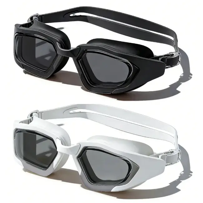 Cross-Border New Model Swimming Goggles, High-Definition Anti-Fog Silicone Swimming Goggles, Large-Frame Waterproof Swimming Competition Goggles and Swimming Cap Set — feature 9