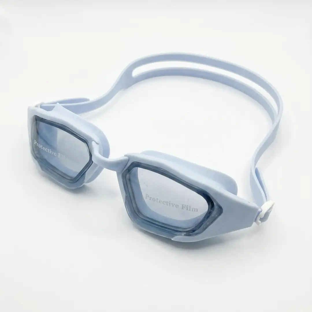 Cross-Border New Model Swimming Goggles, High-Definition Anti-Fog Silicone Swimming Goggles, Large-Frame Waterproof Swimming Competition Goggles and Swimming Cap Set