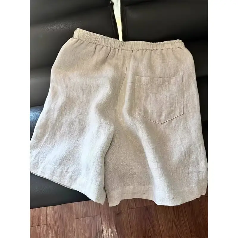Beige Loose Fit Breathable Shorts for Men — feature 4