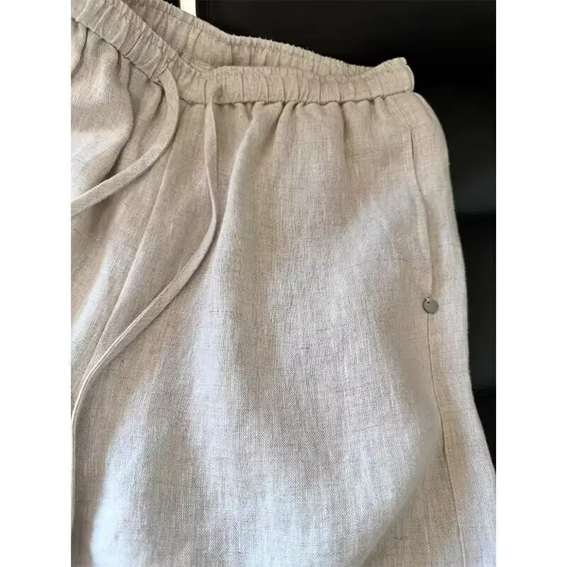 Beige Loose Fit Breathable Shorts for Men — feature 5