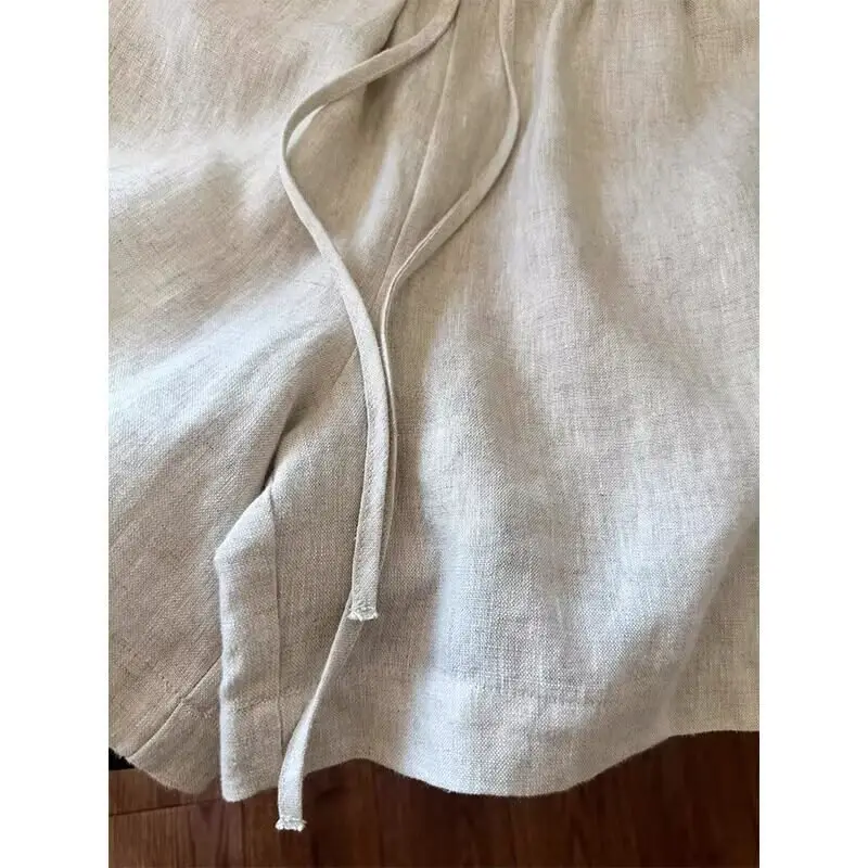 Beige Loose Fit Breathable Shorts for Men — feature 6