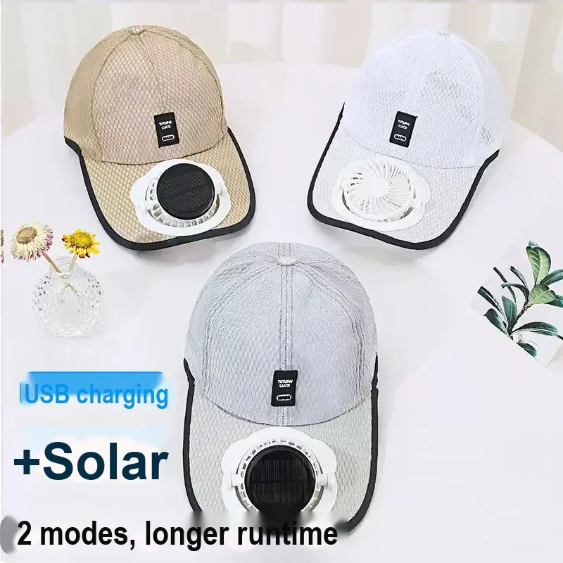Solar USB Fan Baseball Cap - Image 14