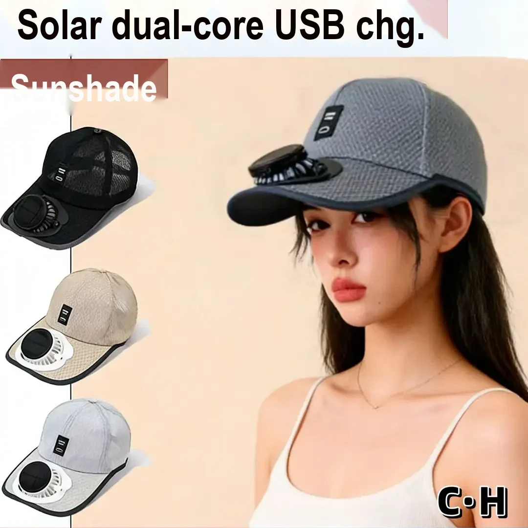 Solar USB Fan Baseball Cap - Image 15