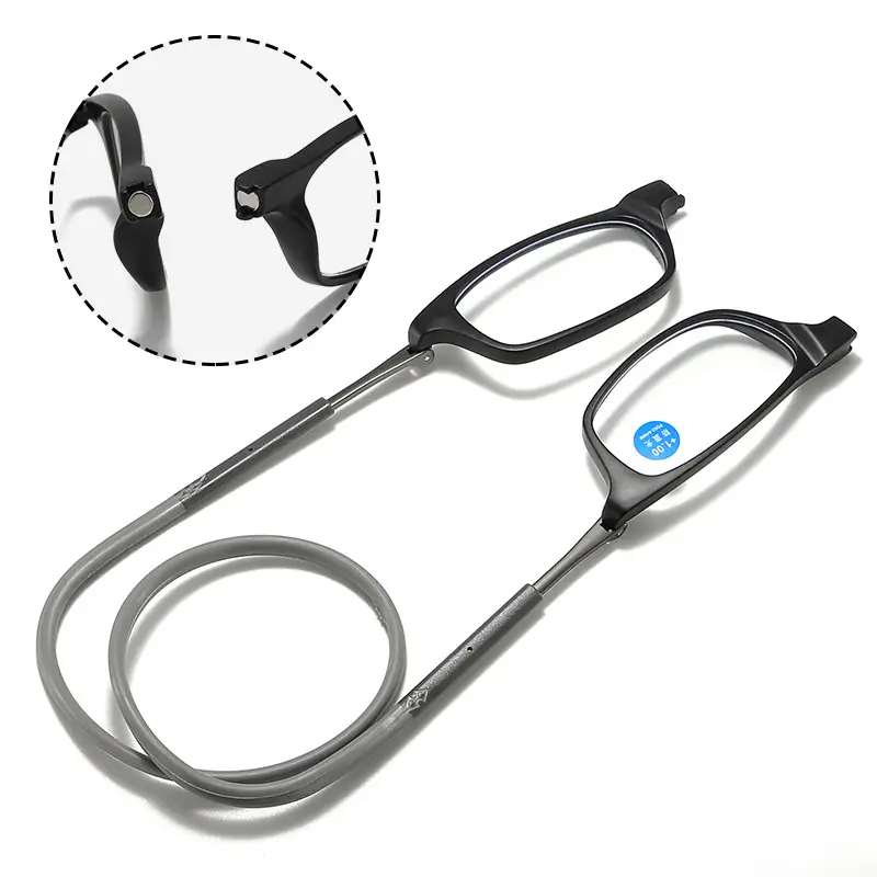 A876 New Soft Tape Design, Portable Magnet, Comfortable for Men and Women, Reading Glasses for the Elderly, Neck-Hanging Presbyopic Glasses - Image 7