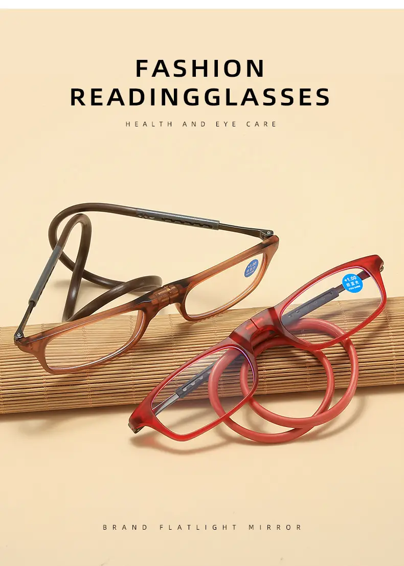 A876 New Soft Tape Design, Portable Magnet, Comfortable for Men and Women, Reading Glasses for the Elderly, Neck-Hanging Presbyopic Glasses — feature 6