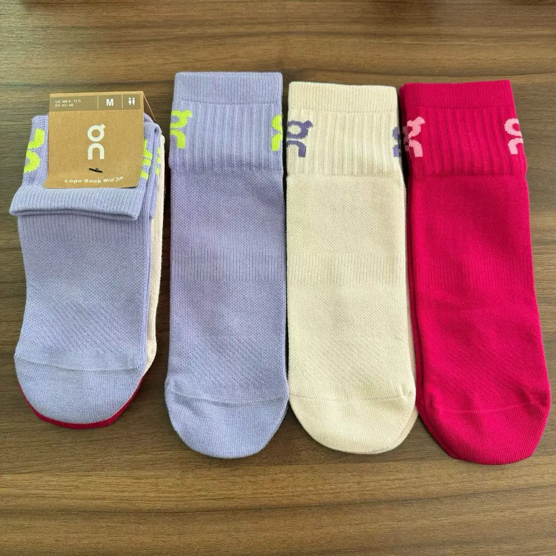 New on Socks 3-Pack Running Socks for Couples, Men's and Women's Lettered Trendy Socks, Fashionable Mid-Tube Sports Socks