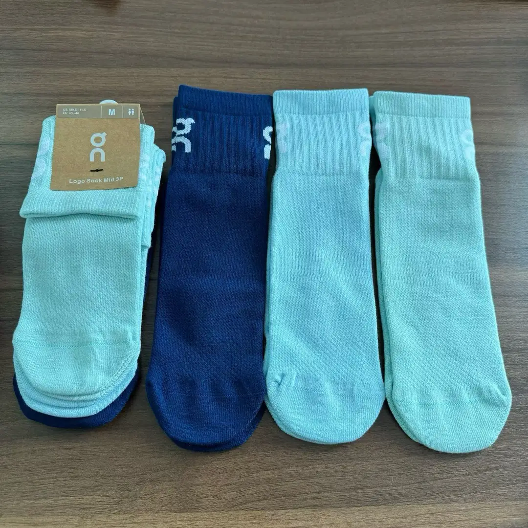 New on Socks 3-Pack Running Socks for Couples, Men's and Women's Lettered Trendy Socks, Fashionable Mid-Tube Sports Socks