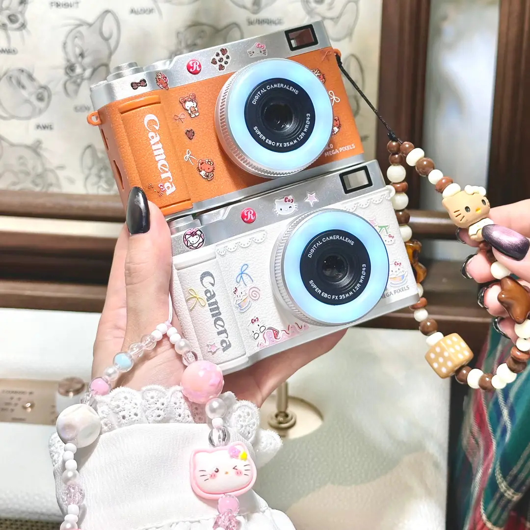 Digital CCD camera, high-definition foldable flip-screen selfie camera, student campus gift, children's birthday present