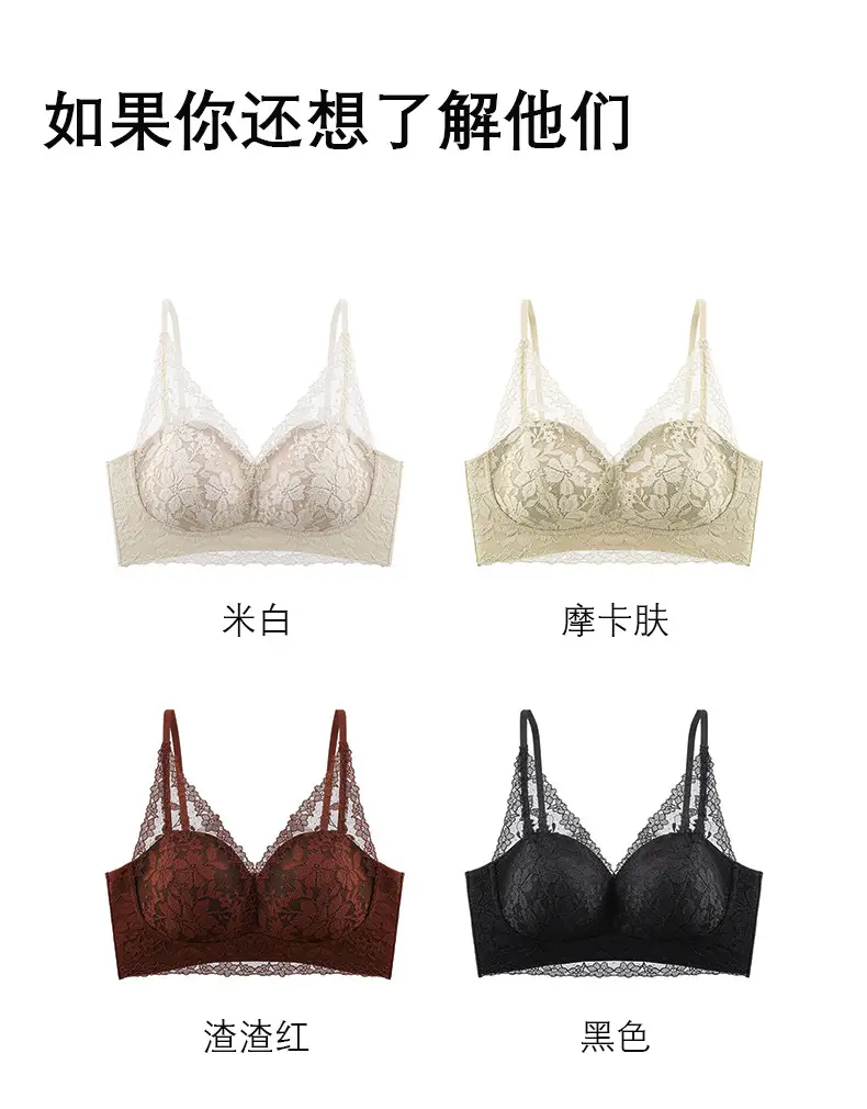 French-Style Lace Bra for Women with Small Busts, Push-Up, Wireless, Side Breast Support, Anti-Sagging, New Sexy Pure Desire Lingerie — feature 14