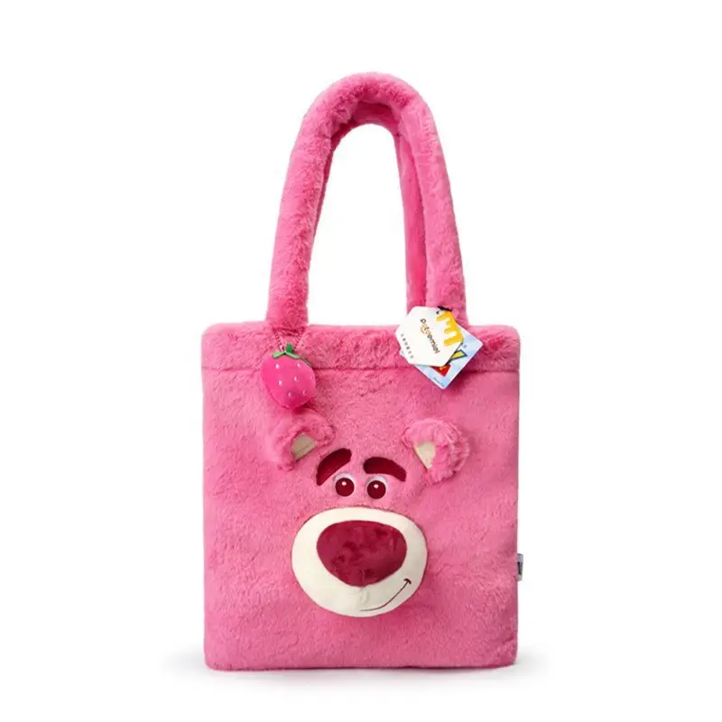 Authentic Disney Plush Toy Strawberry Bear Doll, Toy Story Pendant, Woody Backpack Charm, Crossbody Bag