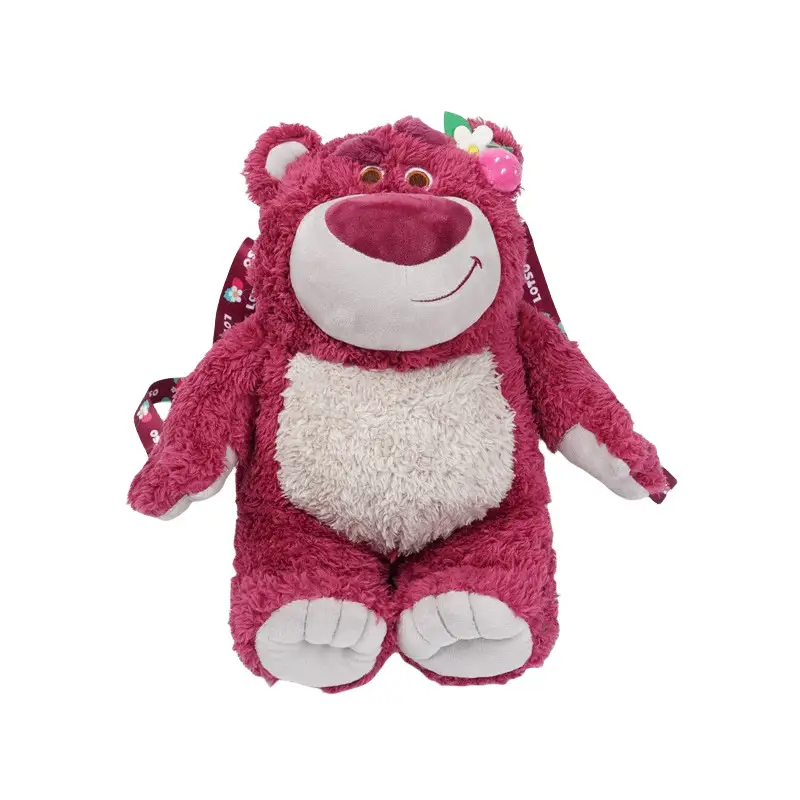 Authentic Disney Plush Toy Strawberry Bear Doll, Toy Story Pendant, Woody Backpack Charm, Crossbody Bag