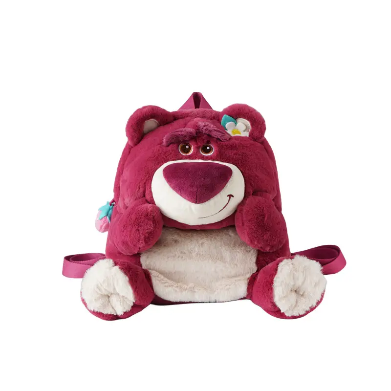 Authentic Disney Plush Toy Strawberry Bear Doll, Toy Story Pendant, Woody Backpack Charm, Crossbody Bag