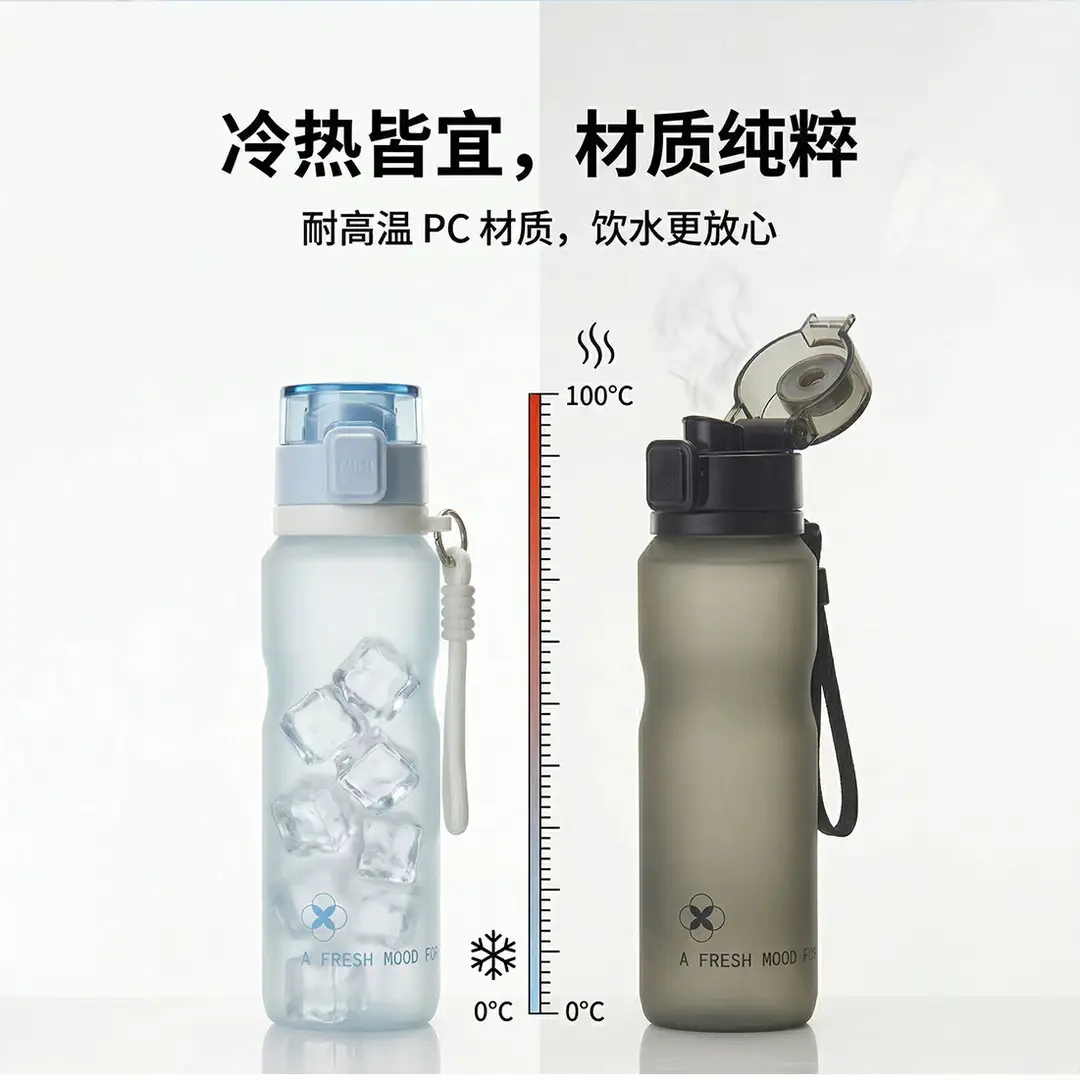 Sports Water Cup, Summer Large-Capacity Straw Cup, Cycling Portable Water Cup, Unbreakable Fitness Water Bottle, Plastic Cup