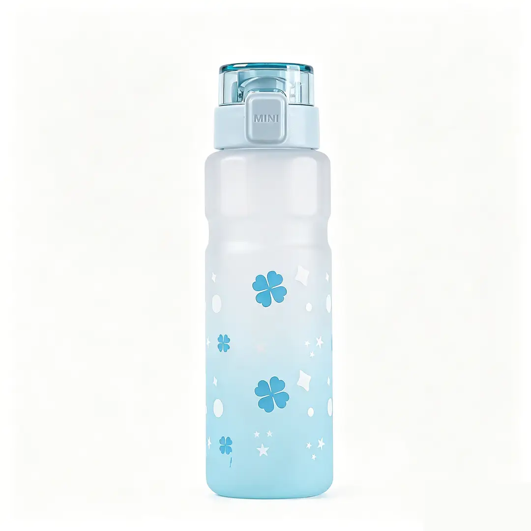 Sports Water Cup, Summer Large-Capacity Straw Cup, Cycling Portable Water Cup, Unbreakable Fitness Water Bottle, Plastic Cup