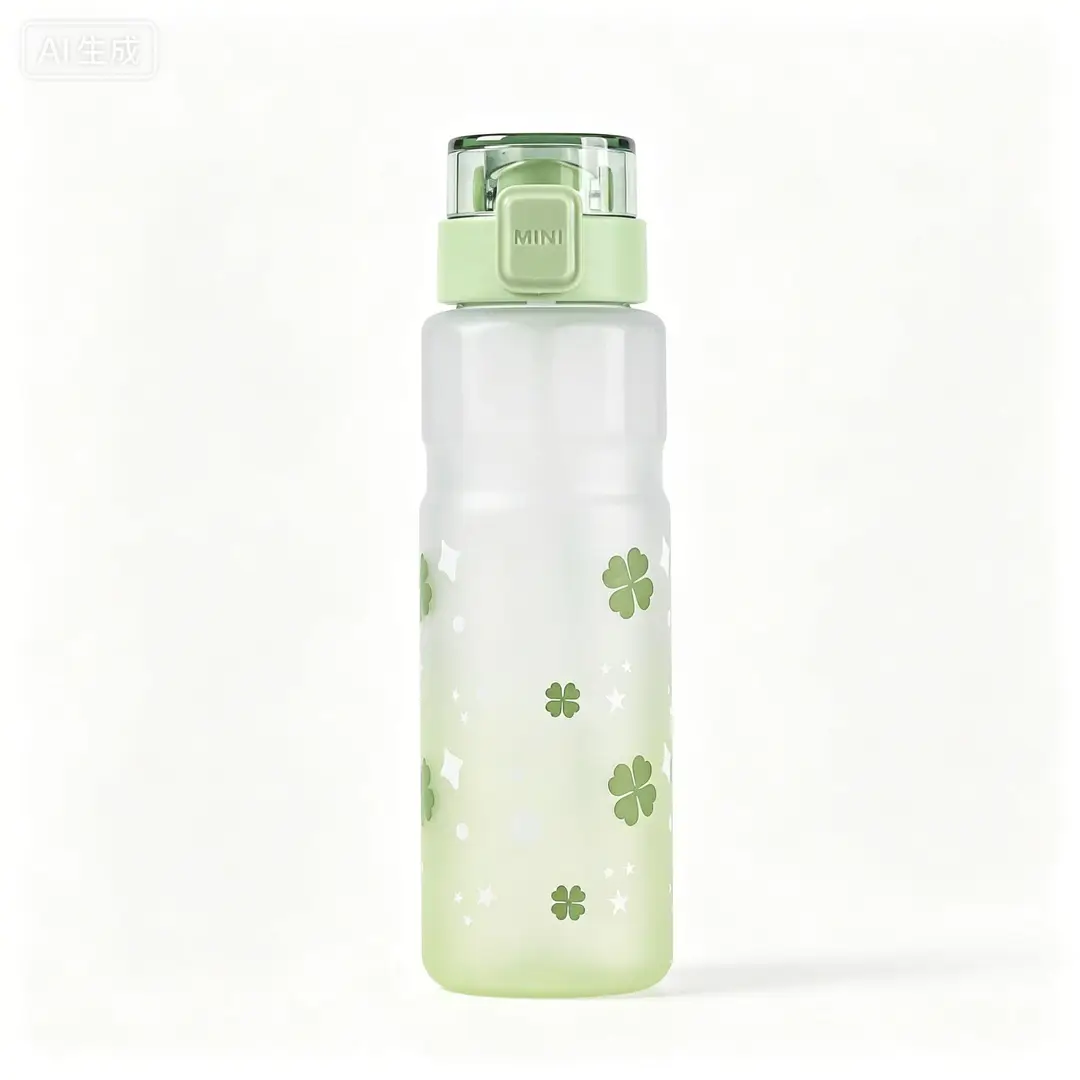 Sports Water Cup, Summer Large-Capacity Straw Cup, Cycling Portable Water Cup, Unbreakable Fitness Water Bottle, Plastic Cup