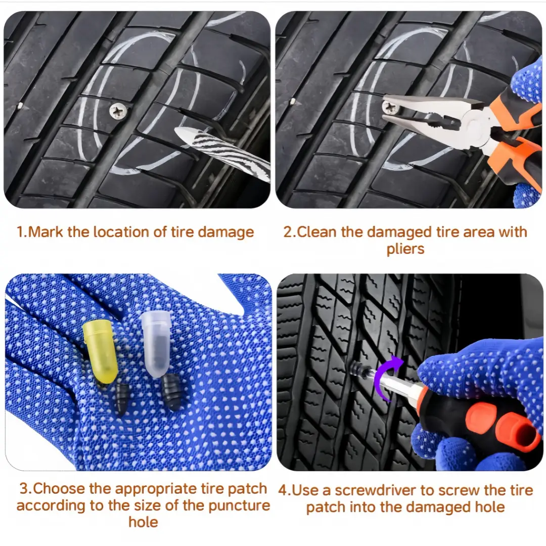 Cross-Border Tire Repair Tool Kit with 100+ Detachable Blades - Image 10