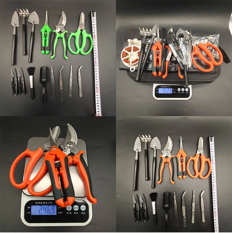 20-piece complete garden tool set, including pruning shears, fruit picking tool, pole saw/lopper, for household and yard trimming — feature 1