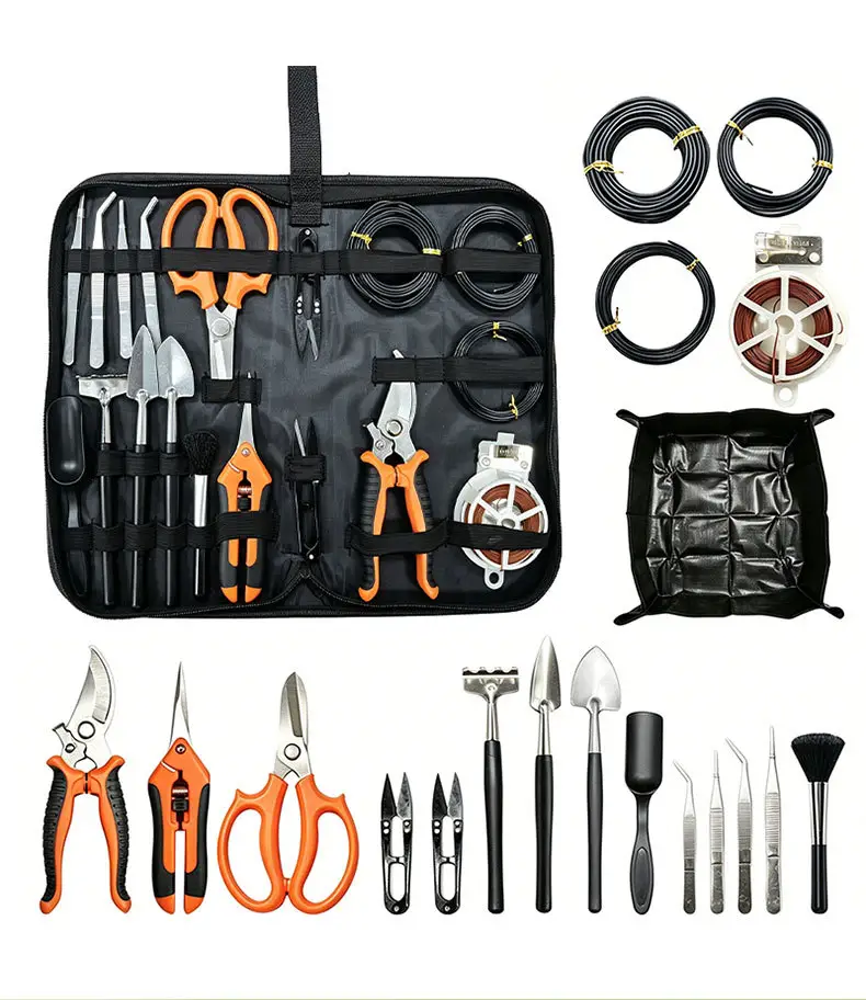 20-piece complete garden tool set, including pruning shears, fruit picking tool, pole saw/lopper, for household and yard trimming — feature 6